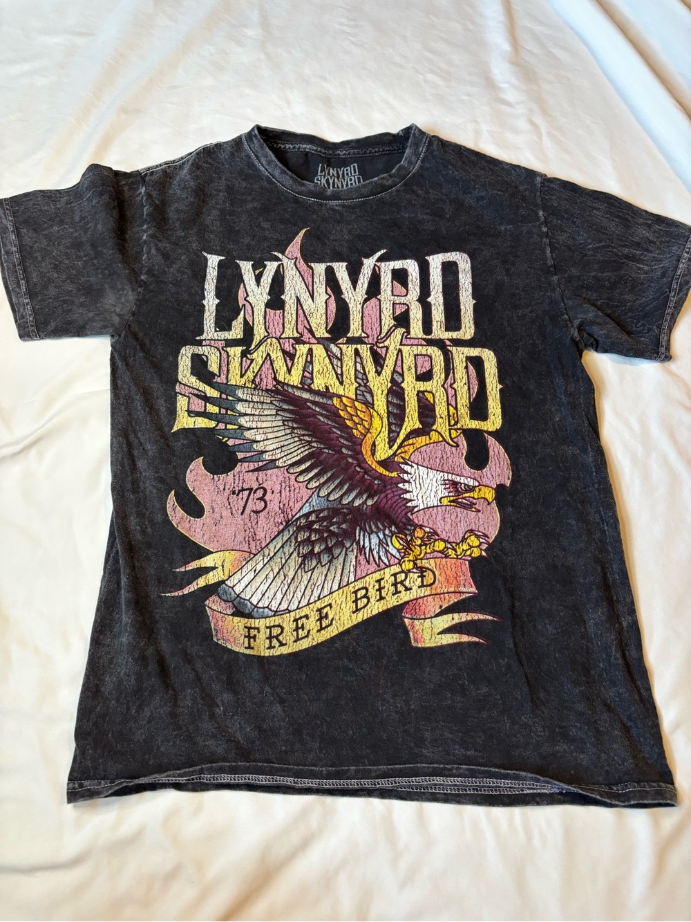 Lynyrd Skynyrd Free Bird ’73 T Shirt M Eagle Double Sided Mineral Wash